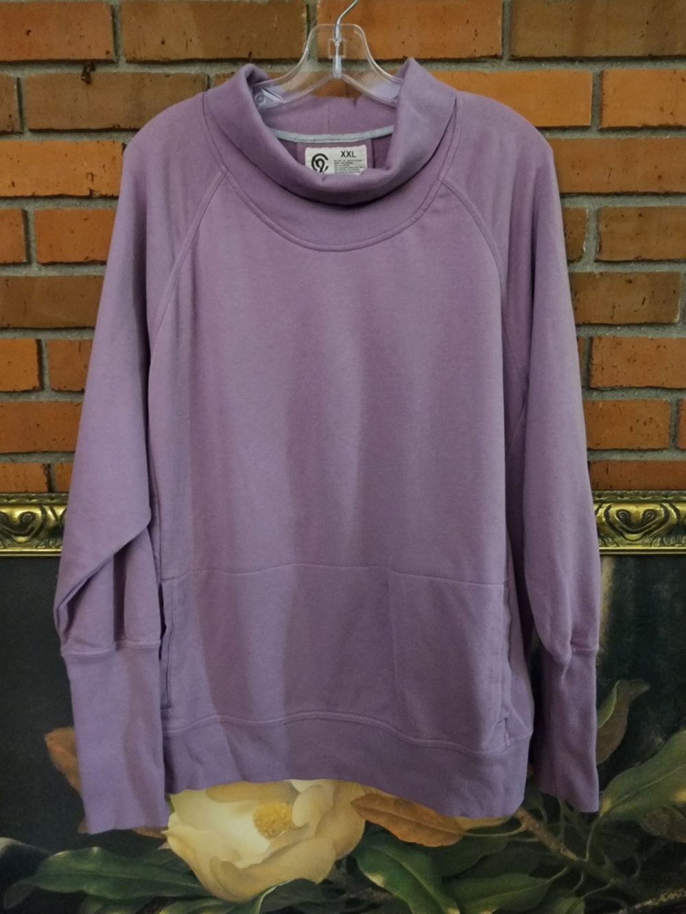 Champion Lavender Cowl-Neck Pullover Sweatshirt